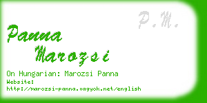 panna marozsi business card